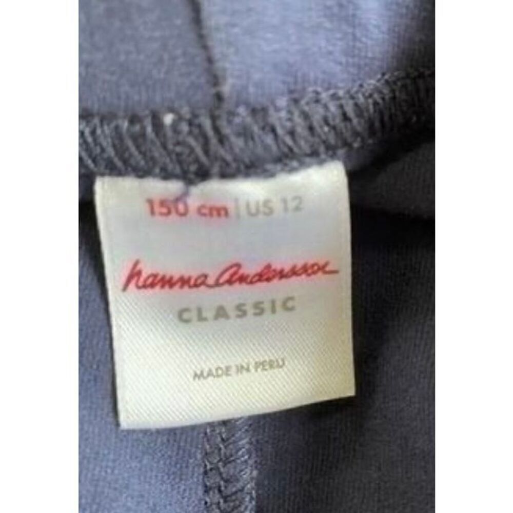 Hanna Andersson girls navy blue elastic waist leggings, size 10/12 - Picture 3 of 3